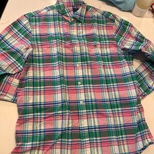 Polo Ralph Lauren Pink and Green Plaid Shirt